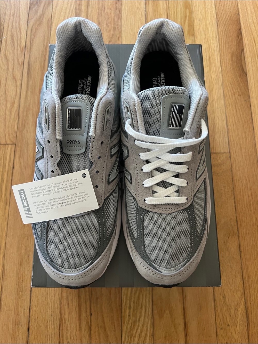 New Balance 990v5 Made in USA 'Grey' (M990GL5) - Men's Size 10 D - Picture 4 of 10